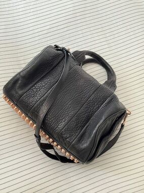 Alexander Wang Rocco Designer Bag - Black/Rose Gold